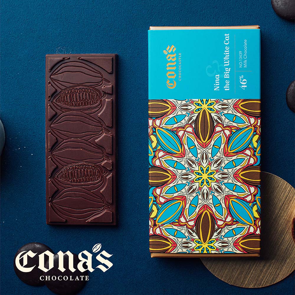 Cona's妮娜在地磚情巧克力Bar系列-46%牛奶巧克力Bar